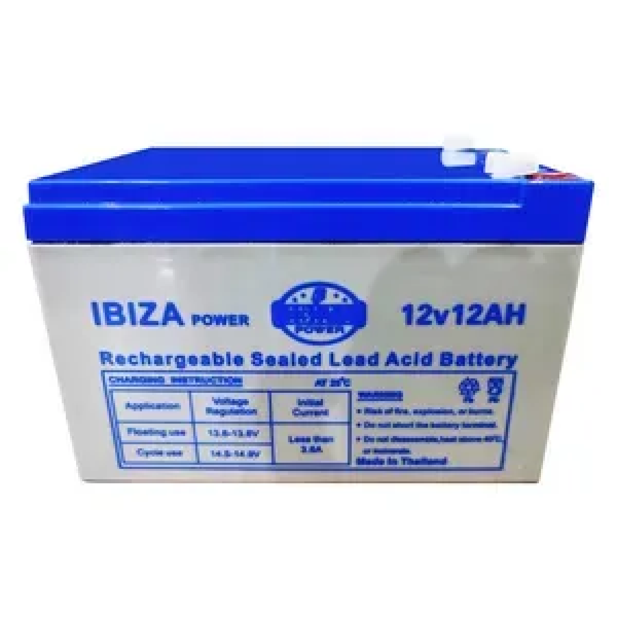 باتری یو پی اس 12 ولت 12 آمپر ساعت ایبیزا مدل IBZ 12-12