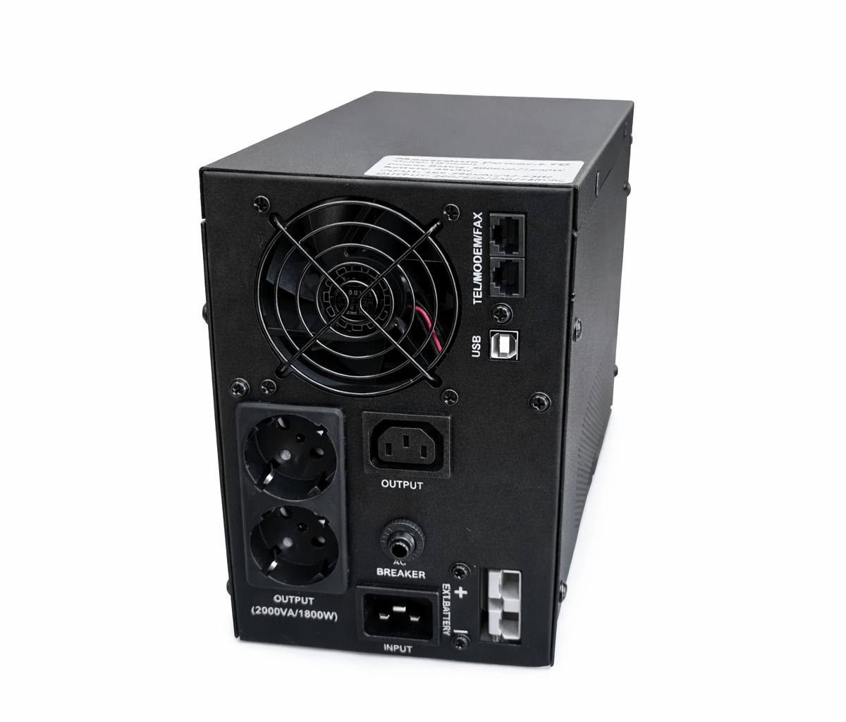 نمای پشت از یو پی اس مکسترونیک مدل LIS ظرفیت 2KVA