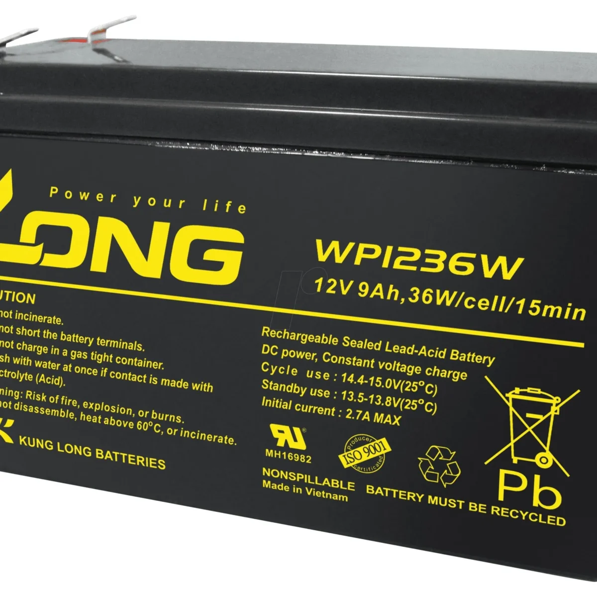 Alternative view of باتری یوپی اس 12 ولت 36 وات لانگ ساخت ویتنام