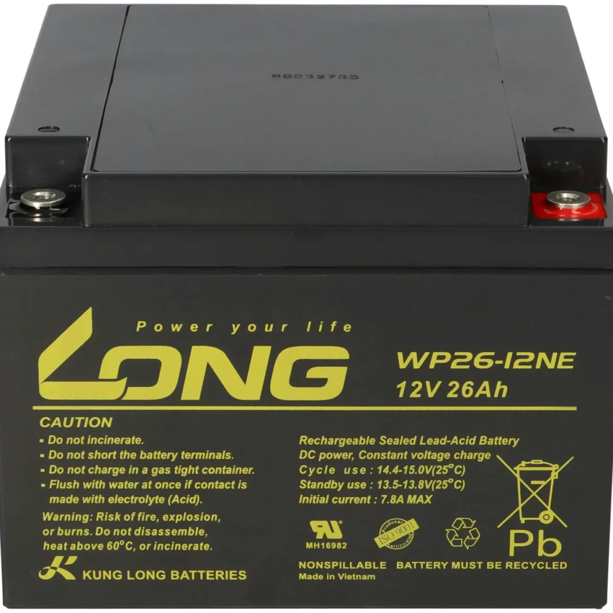 Alternative view of باتری یوپی اس 12 ولت 26 آمپر ساعت لانگ ساخت ویتنام