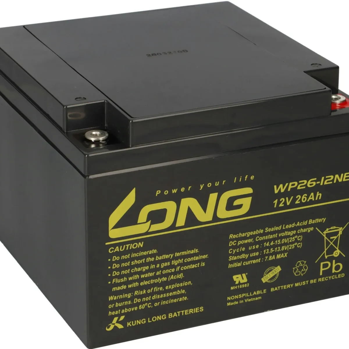 باتری یوپی اس 12 ولت 26 آمپر ساعت لانگ ساخت ویتنام