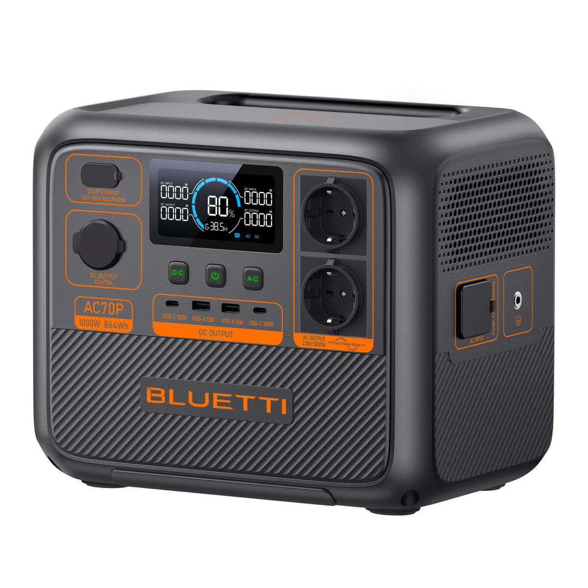 پاور استیشن قابل حمل 1000 وات ظرفیت 864 وات ساعت بلوتی مدل AC70P