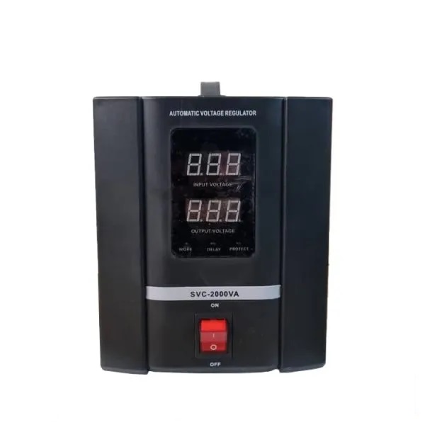 استابلایزر 2 کاوا سروو موتور آلجا مدل SVC2000 / سیم پیچ 100% مسی / طراحی اختصاصی جهت مراکز پزشکی و آزمایشگاهها / دارای کلید بای پس جهت سهولت در سرویس و نگهداری / دارای یکسال گارانتی و خدمات رسمی / ارسال و تحویل فوری