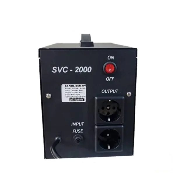 Alternative view of استابلایزر 2 کاوا سروو موتور آلجا مدل SVC2000 / سیم پیچ 100% مسی / طراحی اختصاصی جهت مراکز پزشکی و آزمایشگاهها / دارای کلید بای پس جهت سهولت در سرویس و نگهداری / دارای یکسال گارانتی و خدمات رسمی / ارسال و تحویل فوری